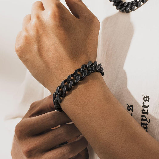 Titanium Steel Cuban Chain Bracelet