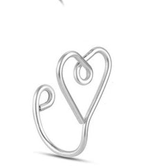 Love Fake Nose Ring Without Perforation Copper Gilding