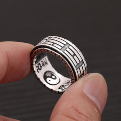 Handgefertigter 925 Silber Ring – Vintage-Schriftrolle Unisex