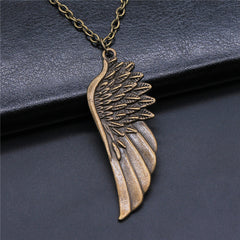 Bird Wing Feather Metal Chain