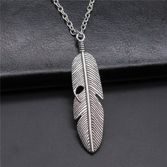 Bird Wing Feather Metal Chain