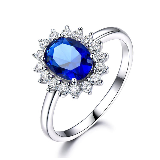 Baby Stone Ring Damen – 925 Silber mit Edelstein in Rot, Grün & Blau
