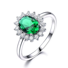 Baby Stone Ring Damen – 925 Silber mit Edelstein in Rot, Grün & Blau