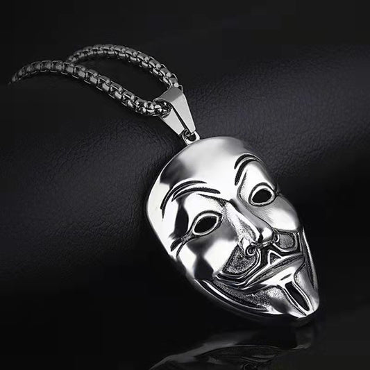 Mask Pendant Student Necklace