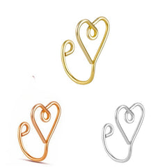 Love Fake Nose Ring Without Perforation Copper Gilding