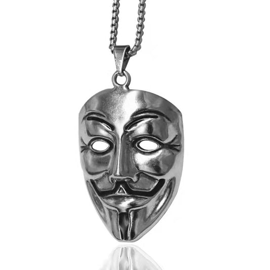 Mask Pendant Student Necklace