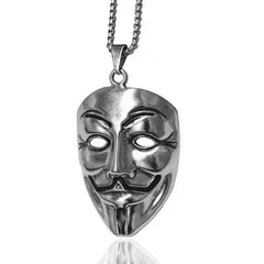 Mask Pendant Student Necklace
