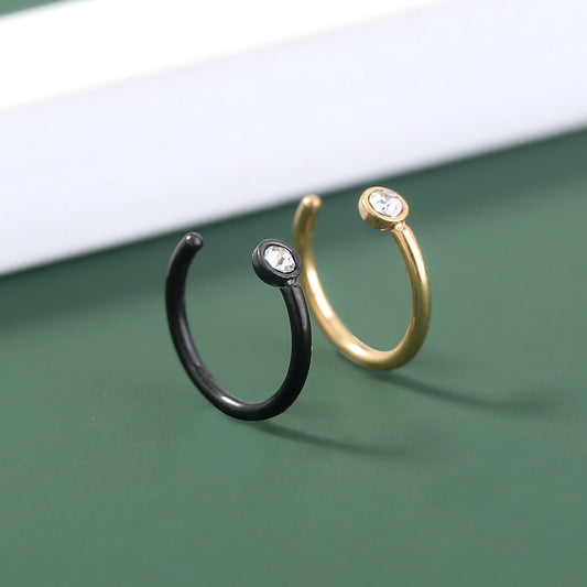Cross-border C-shaped stainless steel nose ring