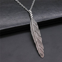 Bird Wing Feather Metal Chain