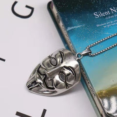 Mask Pendant Student Necklace