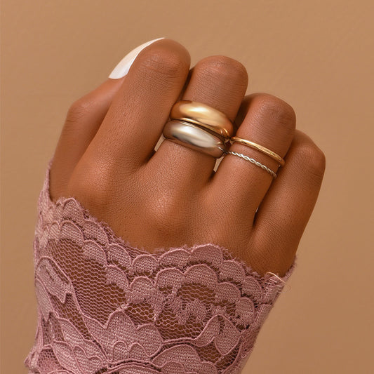 Metal Ring Set Women