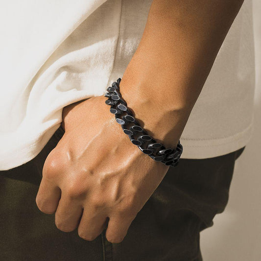 Titanium Steel Cuban Chain Bracelet