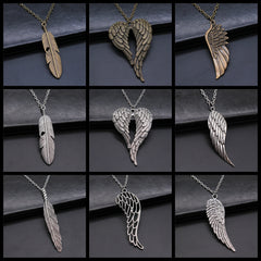Bird Wing Feather Metal Chain